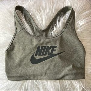 Nike DRI-FIT Large Grey Racerback Sports Bra